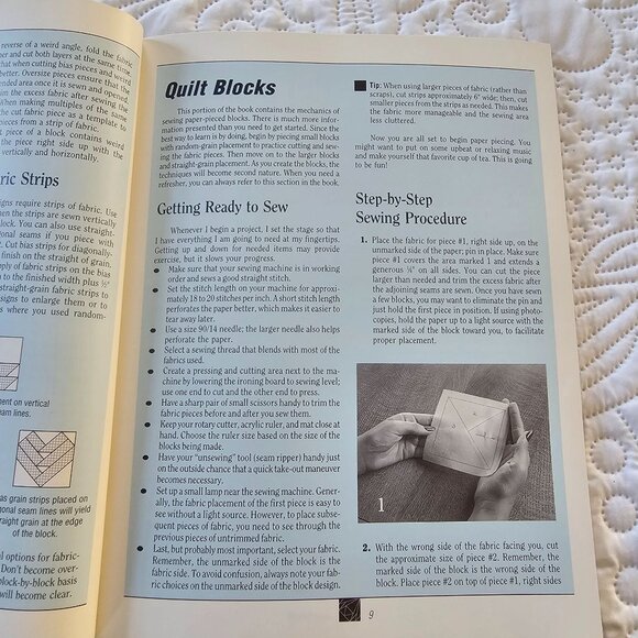 Easy Paper-Pieced Keepsake Quilts Book By Doak, Block & Alphabet, Vintage 1995 - Picture 8 of 10